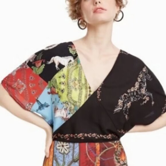 NEW Desigual Kimino Style Sleeve Mini Dress, Size 36 EU - Picture 3 of 16